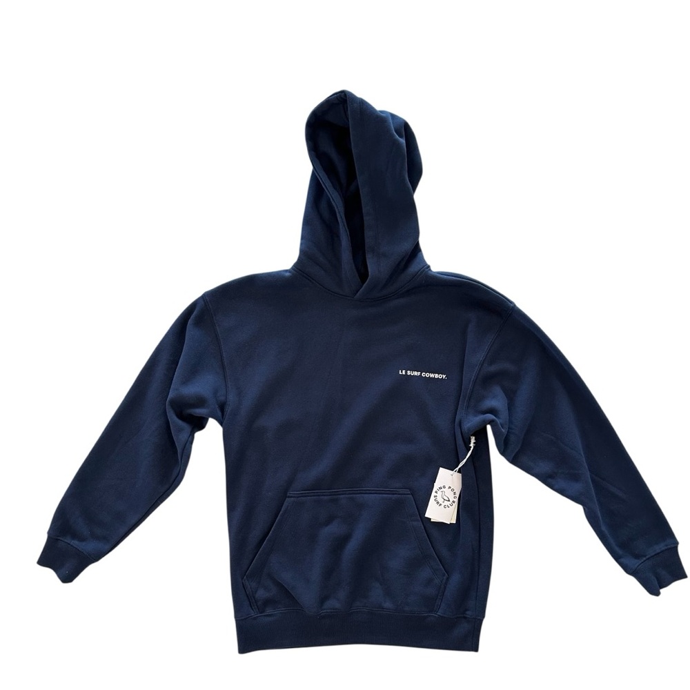 LE SURF COWBOY Hoodie XXS Navy | NWT | Minimal Graphic Streetwear